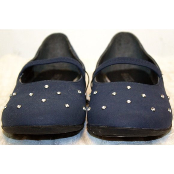 New in Box The Children's Place Navy Luna Stone Ballet Girls Shoes Flats Gems - Picture 16 of 16
